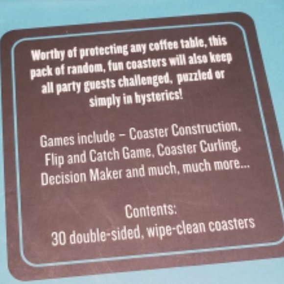 Hacche Coaster Games Drinking Game 1+ Players Age 14+ Bar Game 30 Coasters - Picture 9 of 13